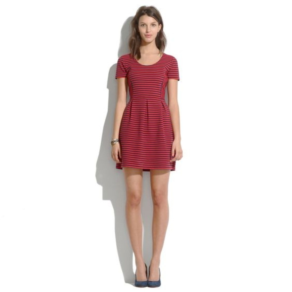 Madewell Striped Fit & Flare Bistro Dress | 00